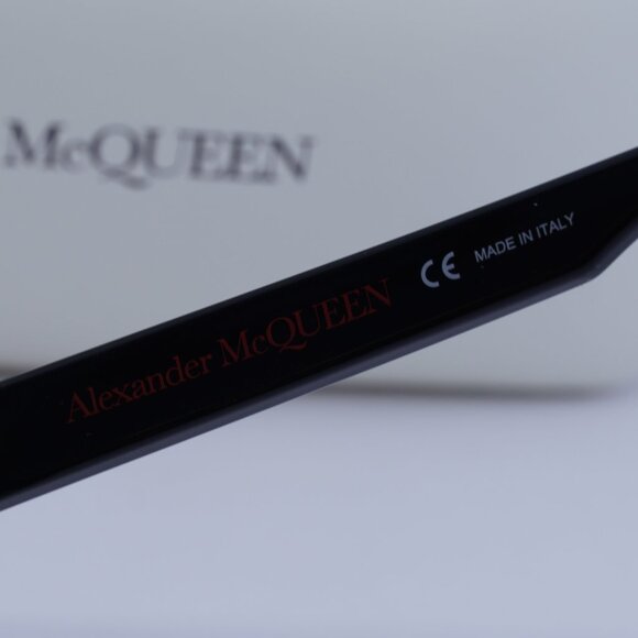 Alexander McQueen AM0333O 002 Square Eyeglasses 52mm - Black - Picture 8 of 10